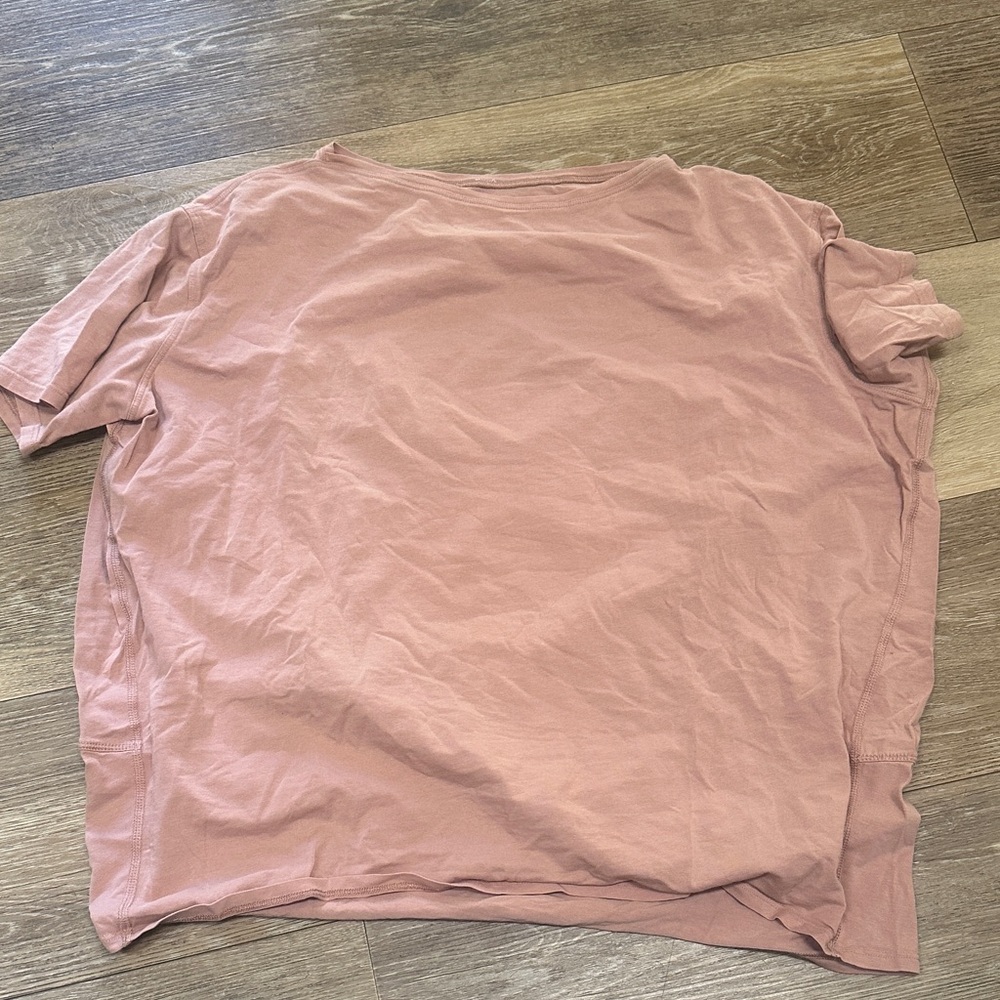 lululemon athletica relaxed short sleeve top in dusty rose